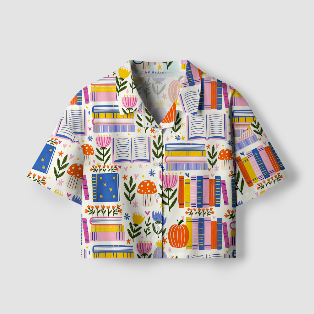 Pagewings Reading Lover Women's Camp Shirt