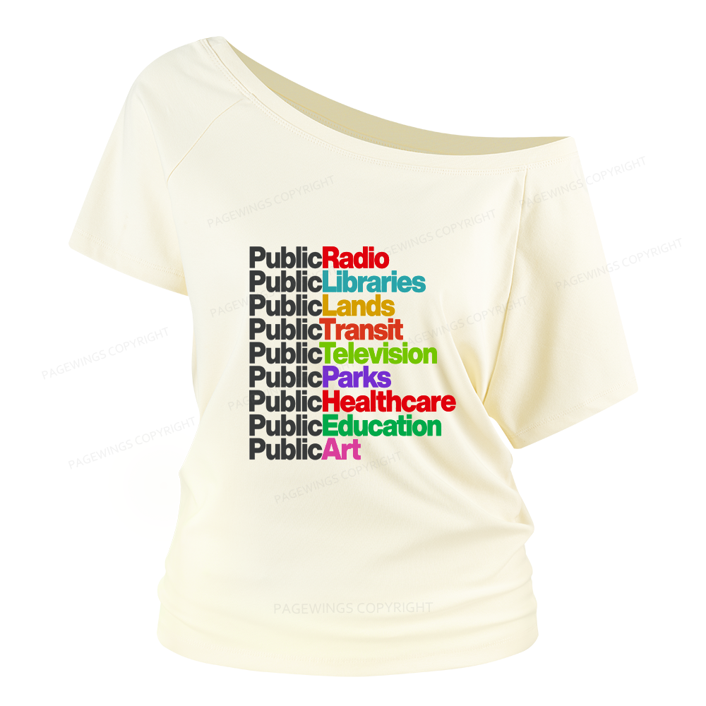 Pagewings Personalized Public Libraries Women Off Shoulder T-shirts