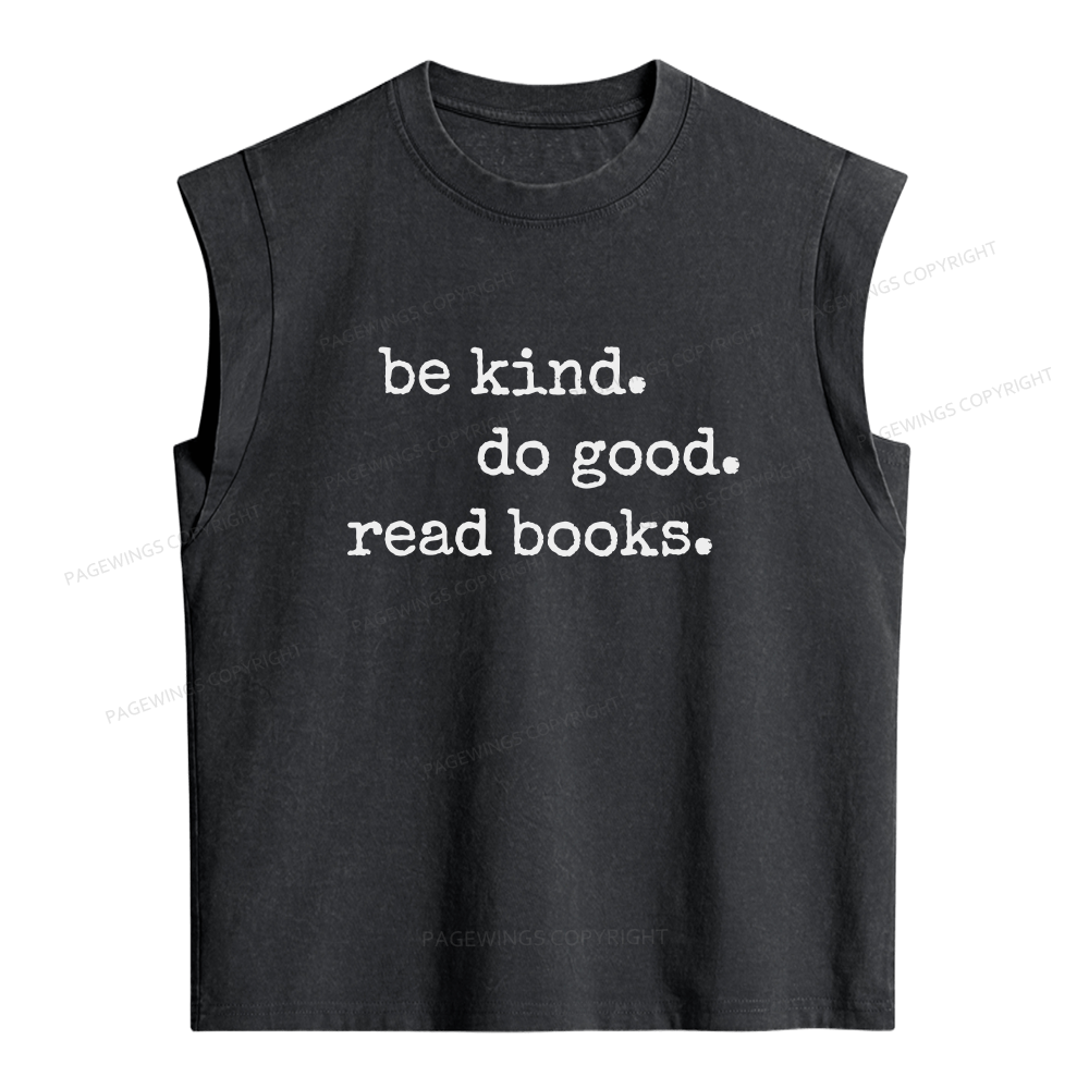 Pagewings Read Books Be Kind Women's Washed Tank Top
