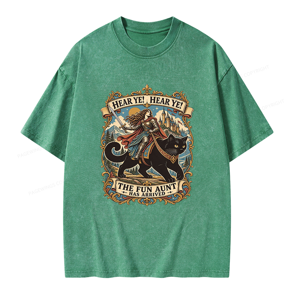 Pagewings Knight Riding Unisex Washed T-shirt