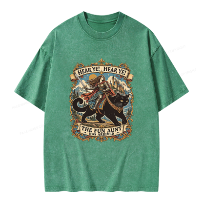 Pagewings Knight Riding Unisex Washed T-shirt