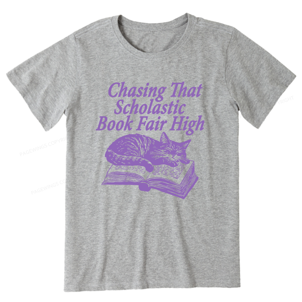 Pagewings Chasing That Scholastic Book Fair High Unisex Classic T-shirt