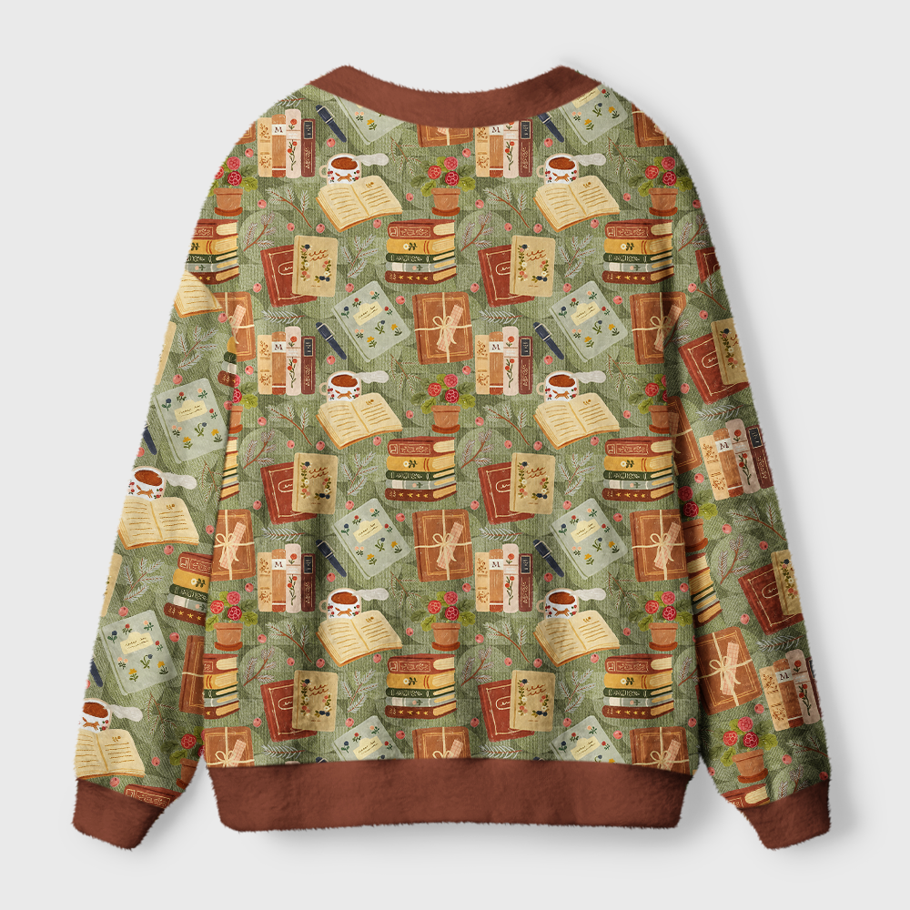 Pagewings Read Books Stay Weird Light Knit Unisex Cardigan Sweaters