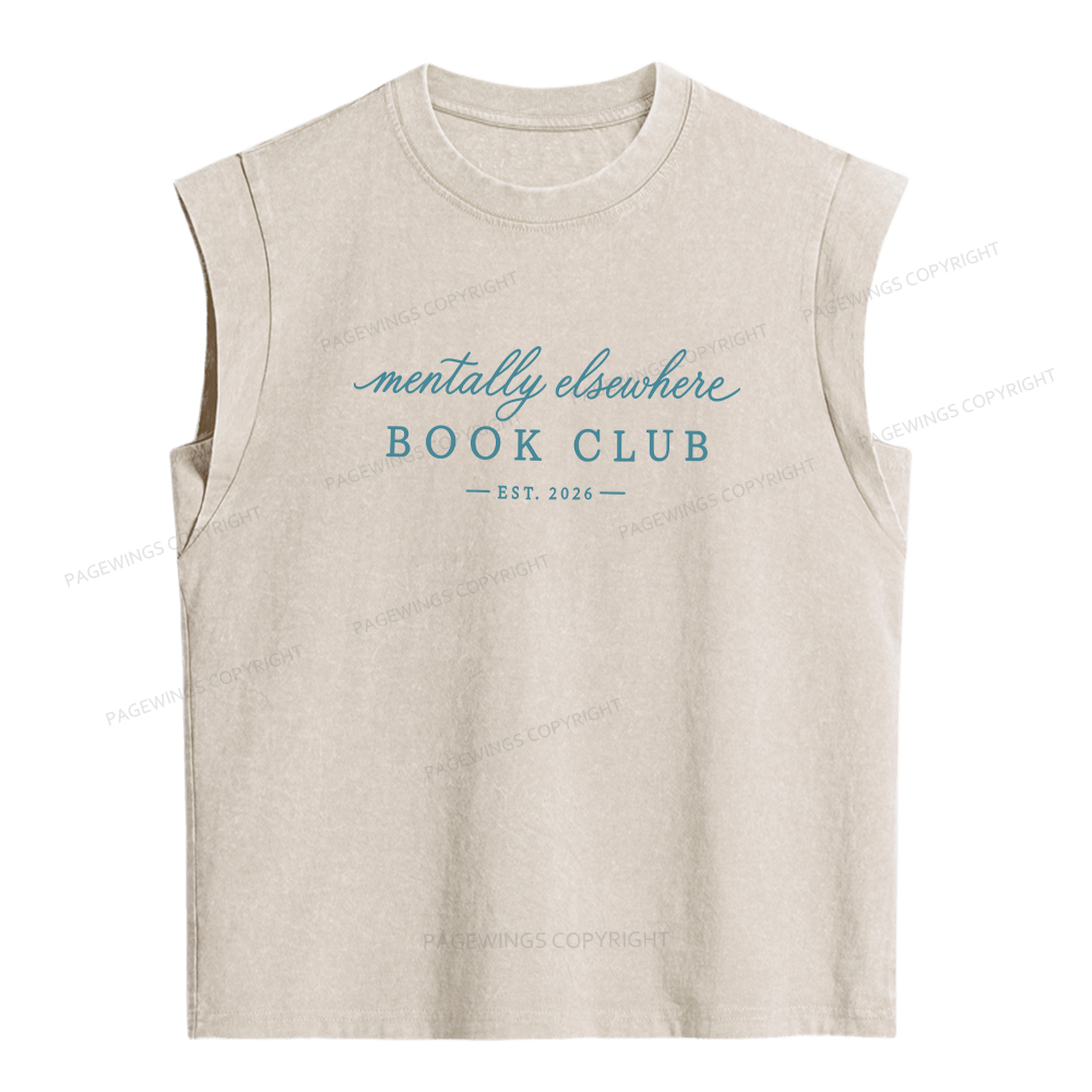 Pagewings Mentally Elsewhere Women's Washed Tank Top