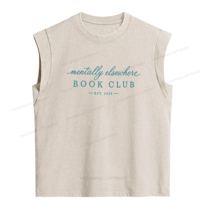 Pagewings Mentally Elsewhere Women's Washed Tank Top