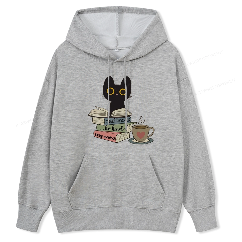 Pagewings Read Books Be Kind Stay Weird Unisex Classic Hoodie