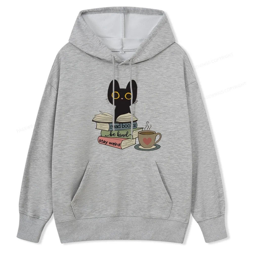 Pagewings Read Books Be Kind Stay Weird Unisex Classic Hoodie