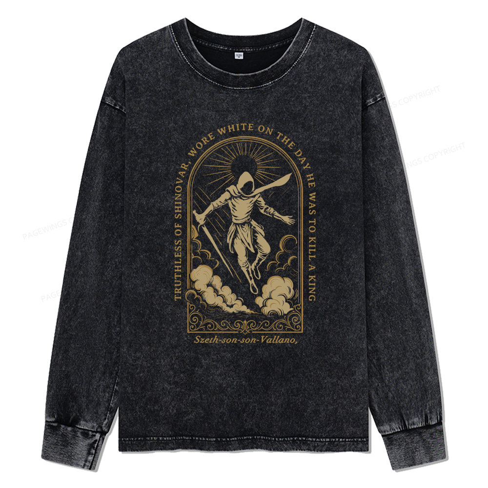 Pagewings Truthless of Shinovar Unisex Washed Long Sleeve T-shirt