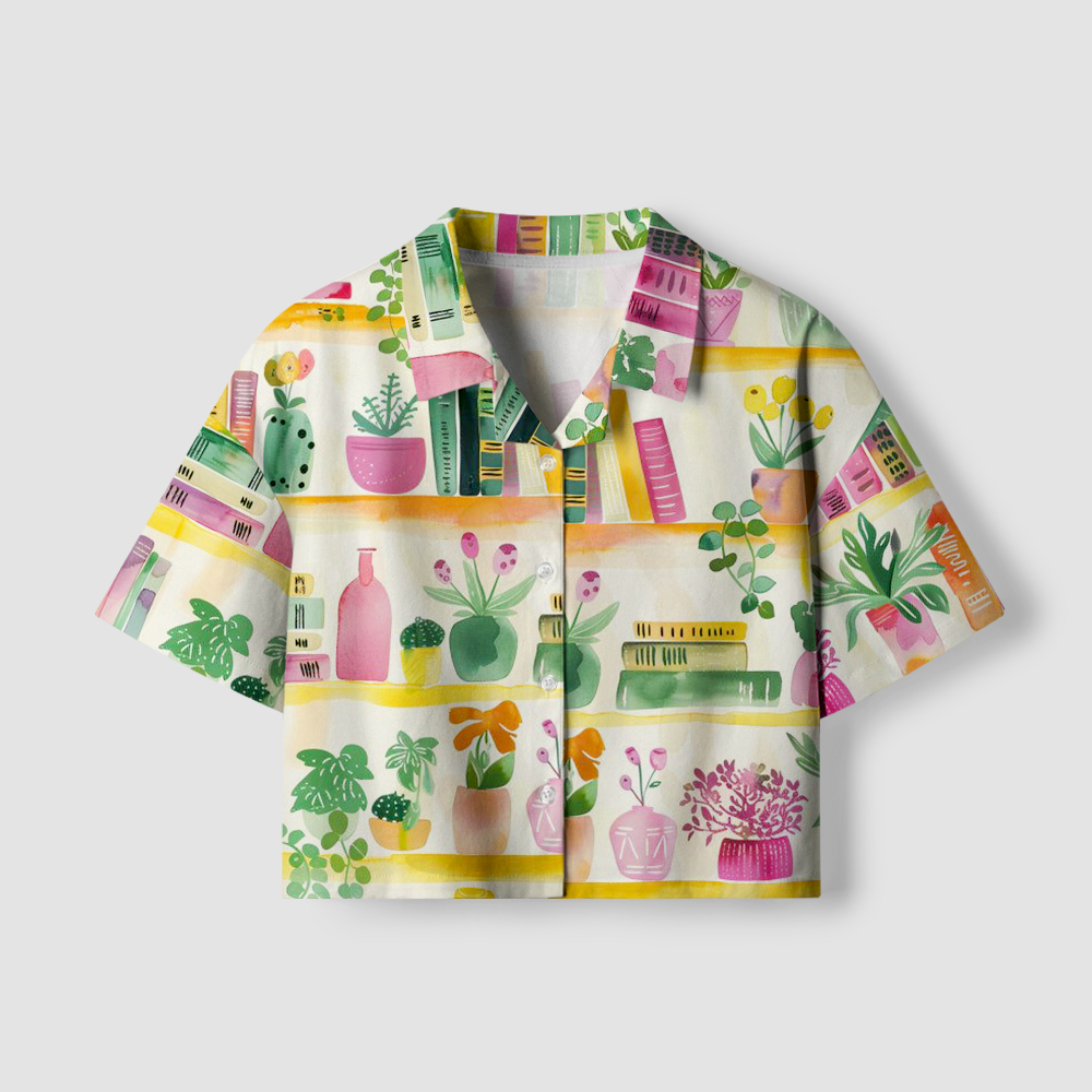 Pagewings Book Lover Women's Camp Shirt