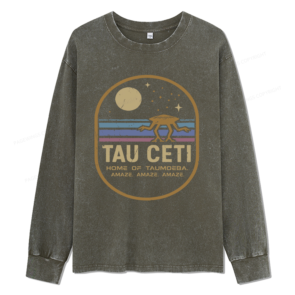 Pagewings Amaze Unisex Washed Long Sleeve T-shirt