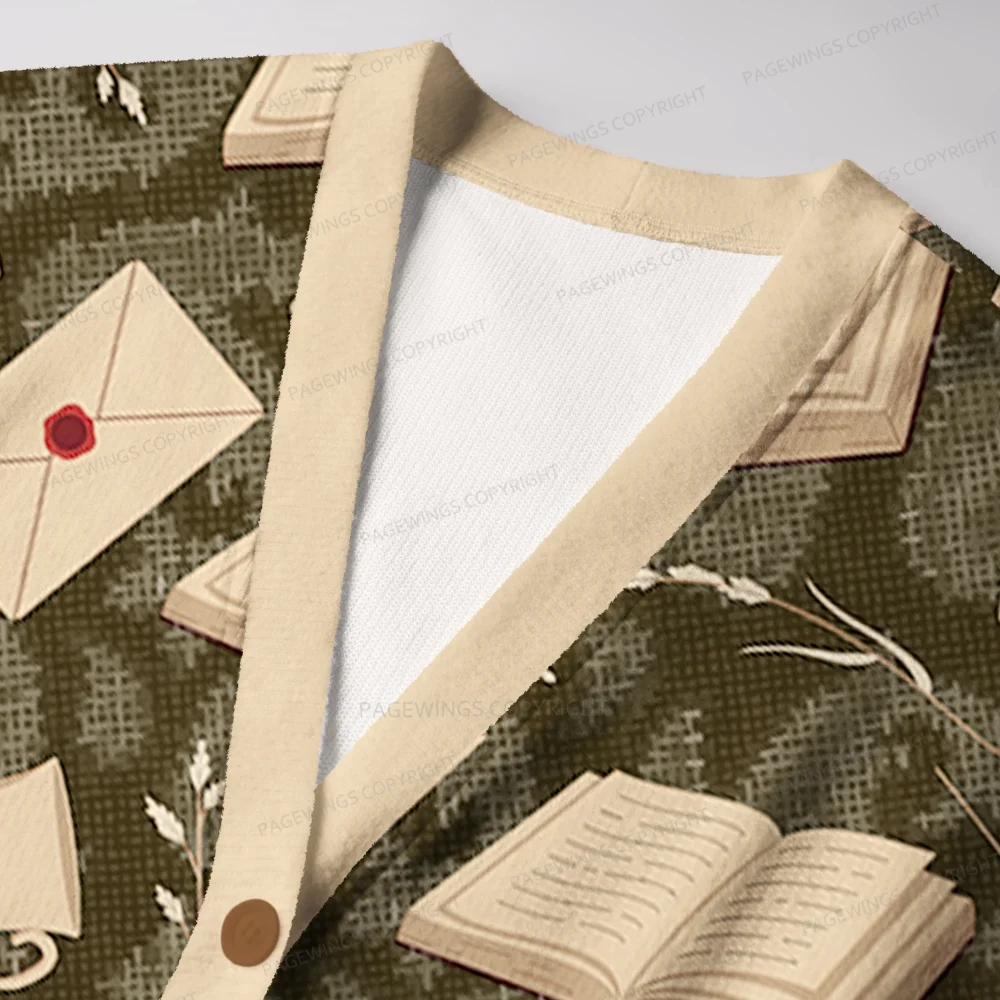 Pagewings Book Lover Unisex Ugly Cardigan Sweaters