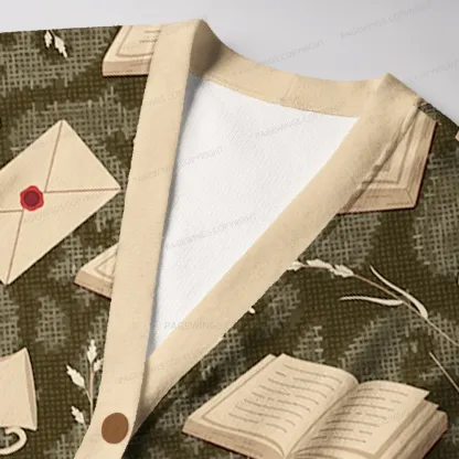 Pagewings Book Lover Unisex Ugly Cardigan Sweaters