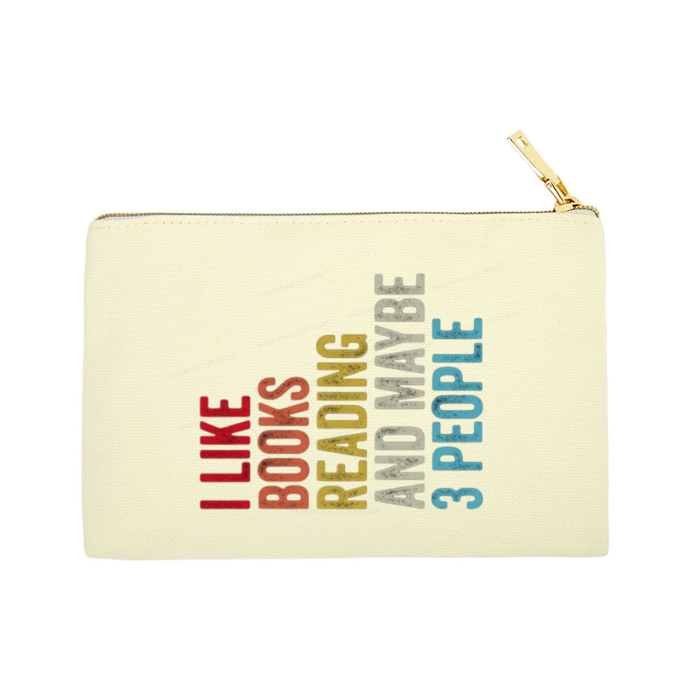 Pagewings I Like Books Reading And Maybe Three People Pouch