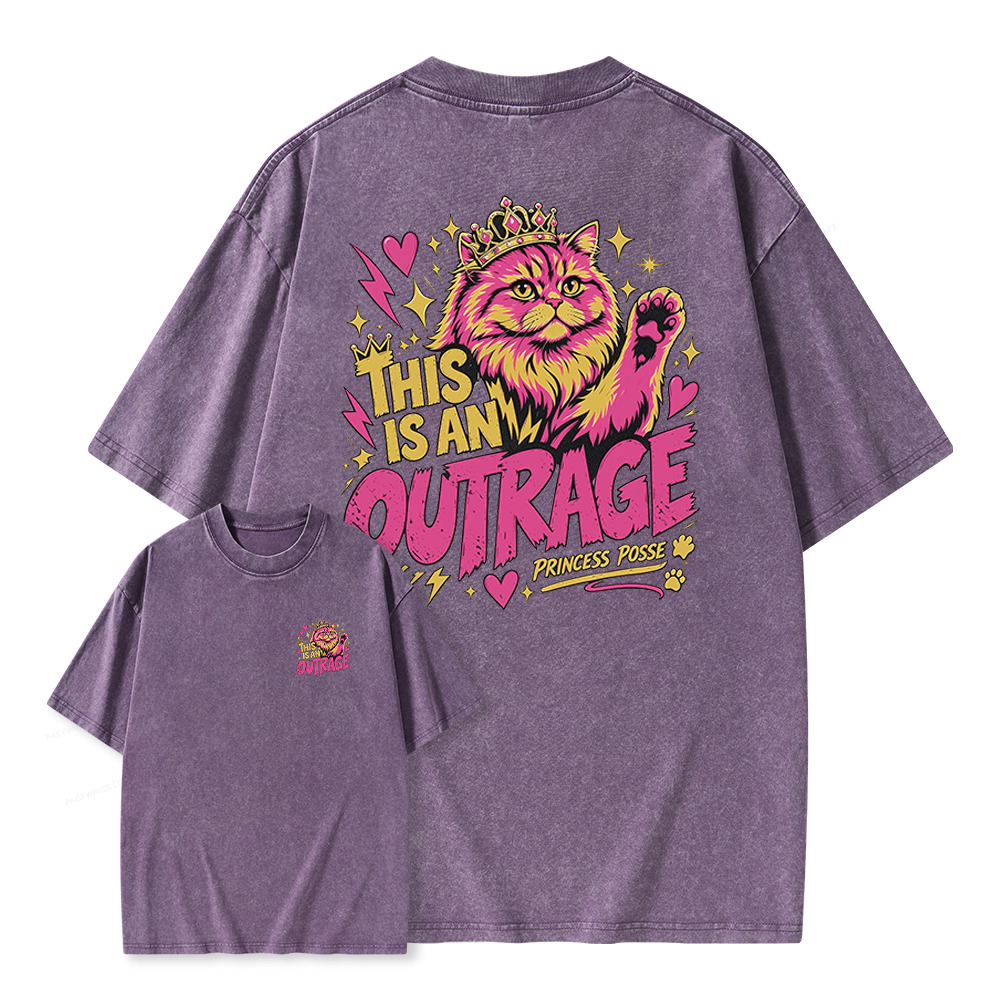 Pagewings This Is An Outrage Unisex Washed T-shirt