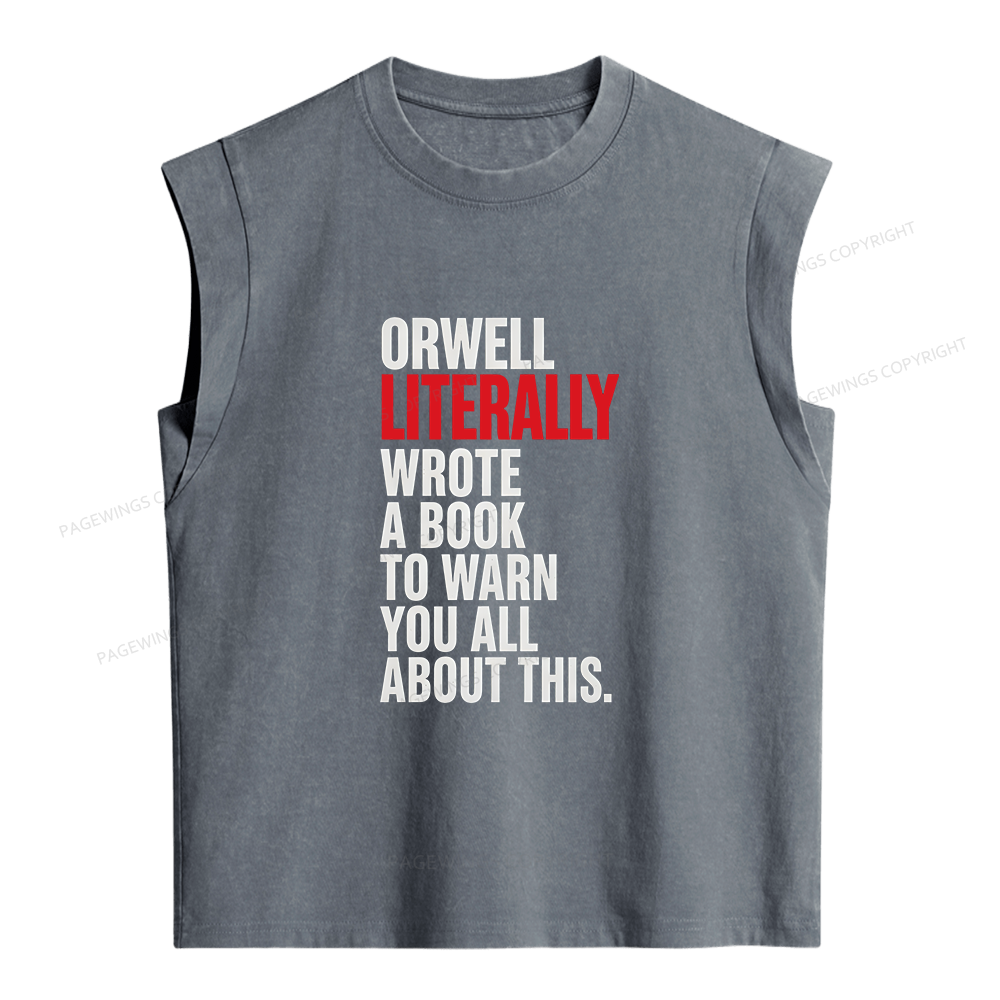 Pagewing I Literally Wrote A Book To Warn You Women's Washed Tank Top