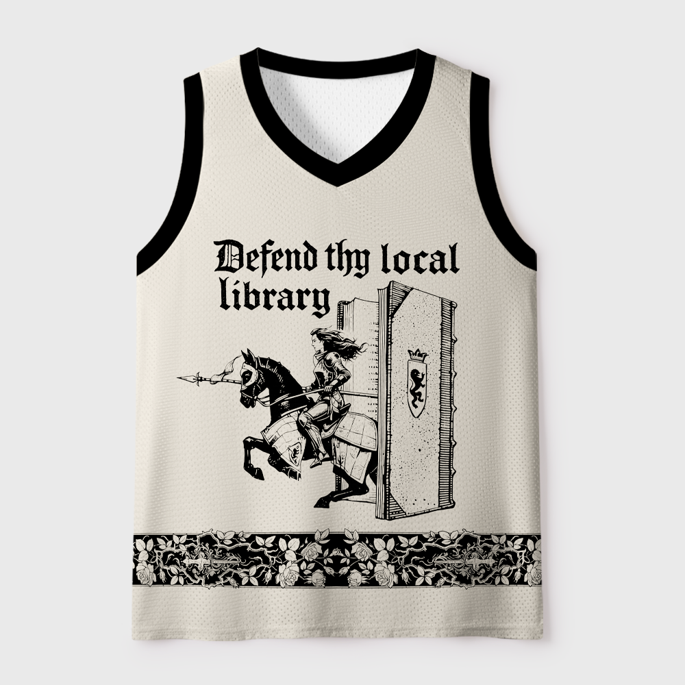 Pagewings Defend the Local Library Unisex Mesh Tank Top