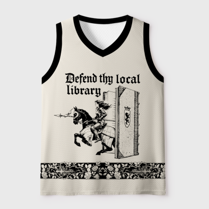 Pagewings Defend the Local Library Unisex Mesh Tank Top