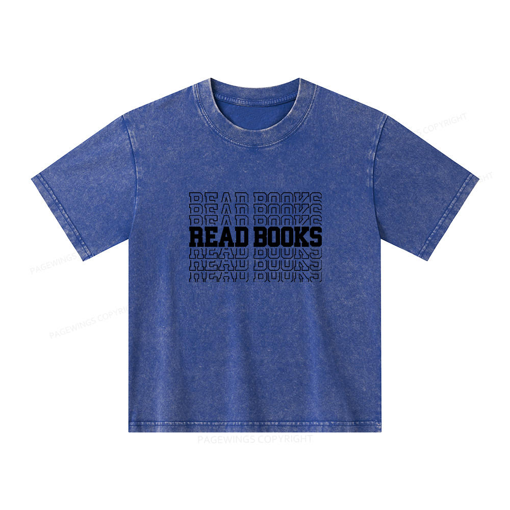 Pagewings Week and Library Unisex Kids Washed T-shirt
