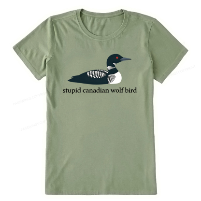 Pagewings Stupid Canadian Wolf Bird Unisex Classic T-shirt