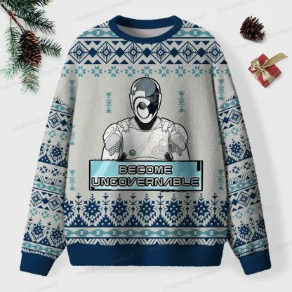 Pagewings Become Ungovernable Unisex Ugly Knit Sweatshirt