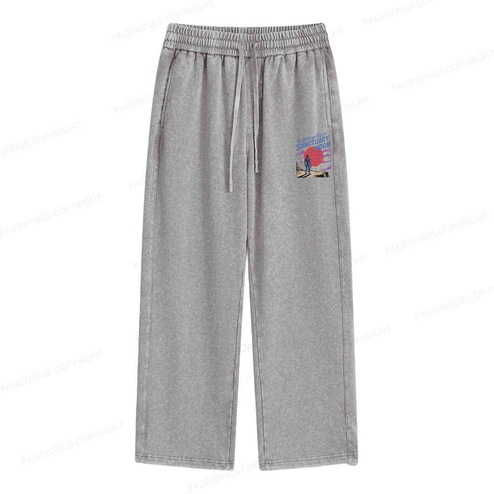 Pagewings The Rise And Fall Of Sanctuary Moon Unisex Washed Sweatpants