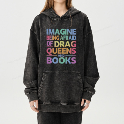 Pagewing Read Banned Books Unisex Washed Hoodie