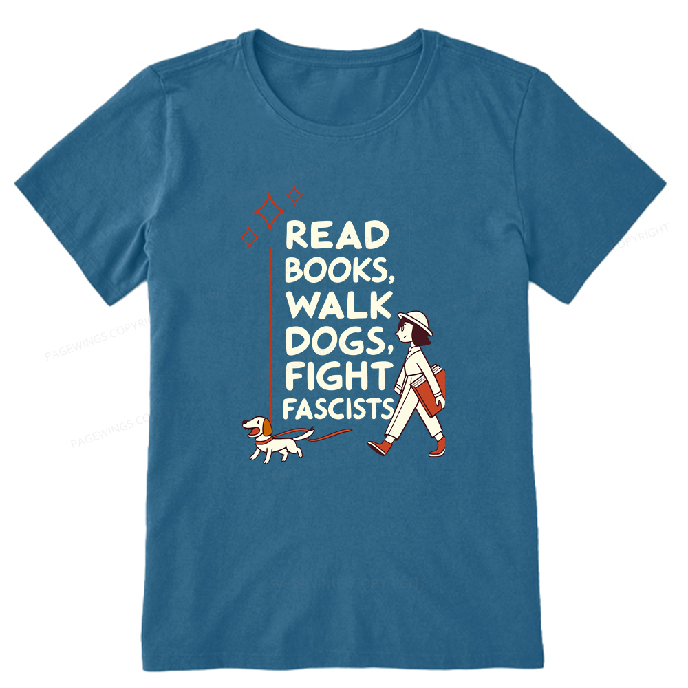 Pagewings Read Books Walk Dogs Unisex Classic T-shirt