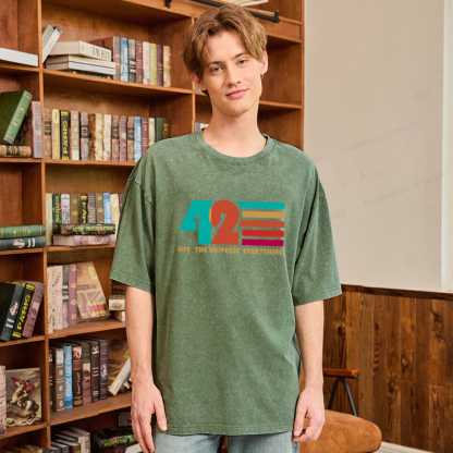 Pagewings The Life The Universe Everything Unisex Washed T-shirt