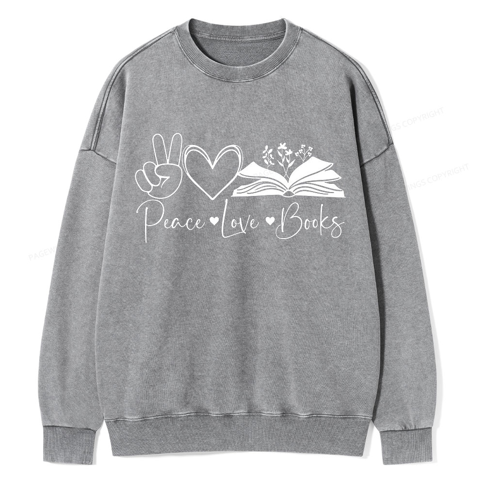 Pagewings Lucky Book Unisex Washed Sweatshirt