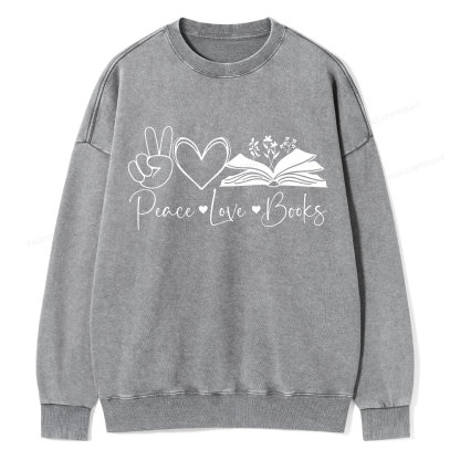 Pagewings Lucky Book Unisex Washed Sweatshirt
