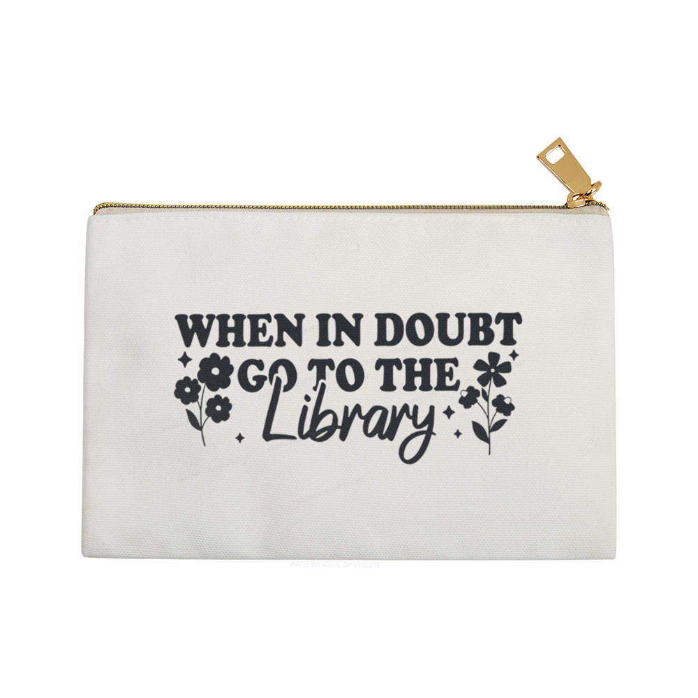 Pagewings When In Doubt Go To The Library Pouch