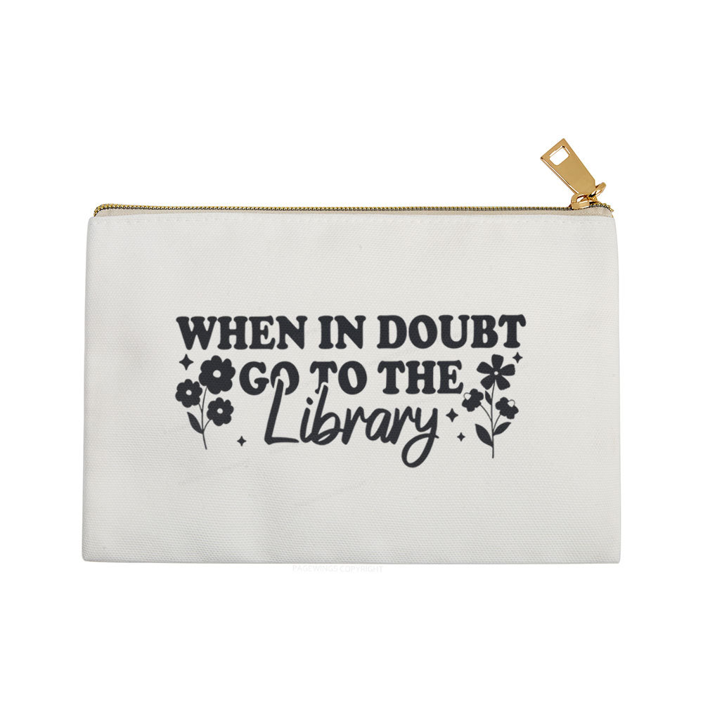 Pagewings When In Doubt Go To The Library Pouch
