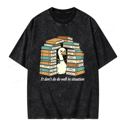 Pagewings I Don’t Do Well In Situations Unisex Washed T-shirt