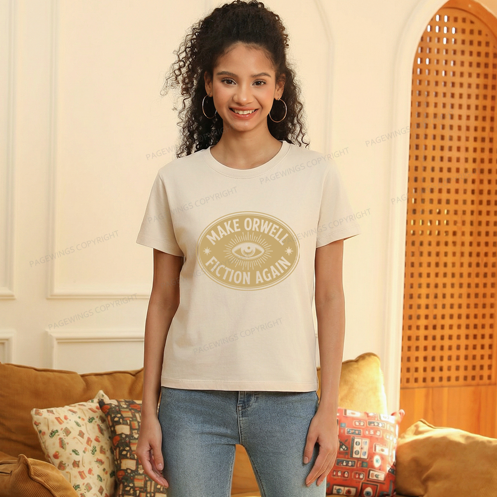Pagewings Make Orwell Fiction Again Women's Washed T-shirt
