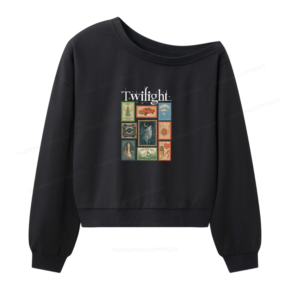 Pagewings Romance Book Lover Women Off Shoulder Sweatshirt