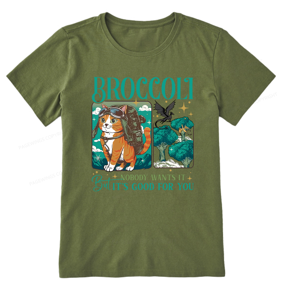 Pagewings Onyx Storm Broccoli Cat Unisex Classic T-shirt