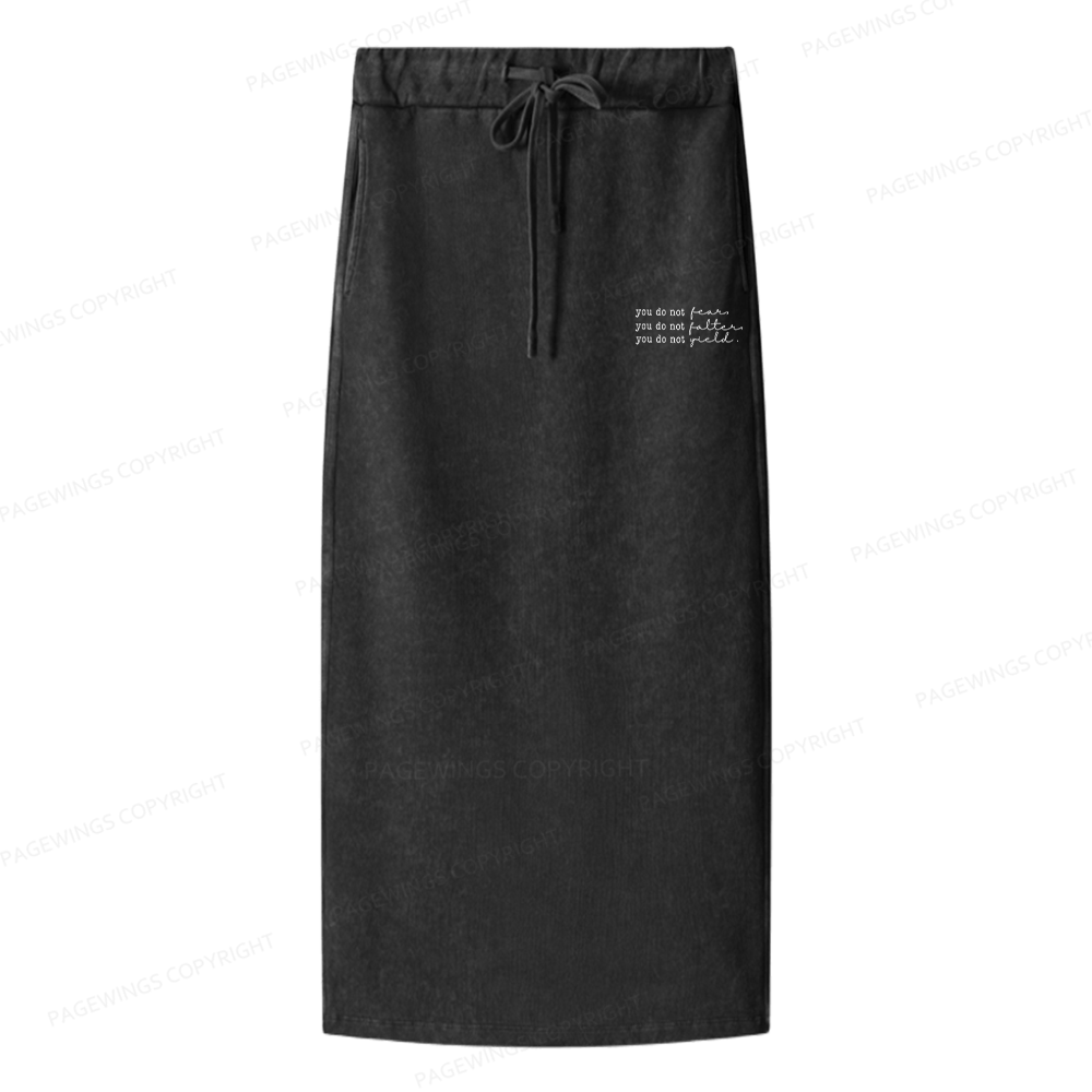 Pagewings You Do Not Yield Women Washed Long Skirts