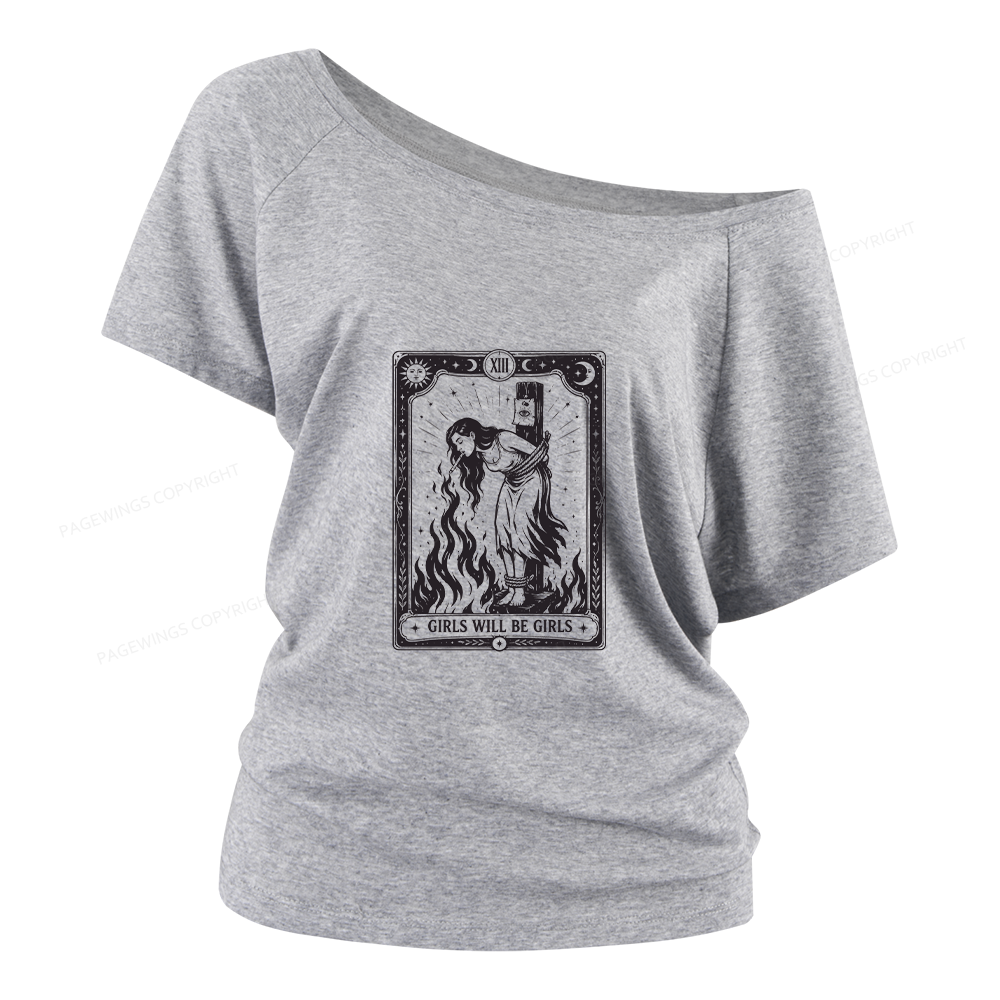 Pagewings Girls Will Be Girls Women Off Shoulder T-shirts