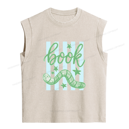 Pagewing Reading Lover Women's Washed Tank Top