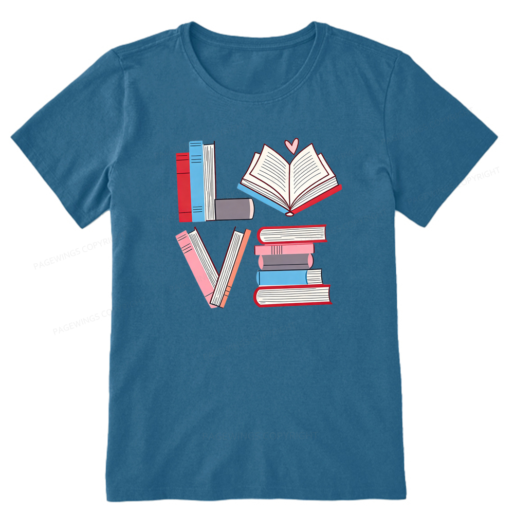 Pagewings Books Lovers Valentines Unisex Classic T-shirt