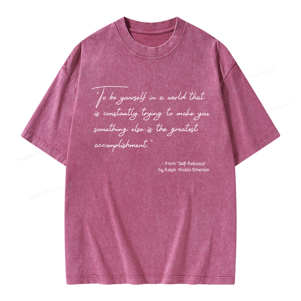 Pagewings A Quote About Individuality Unisex Washed T-shirt