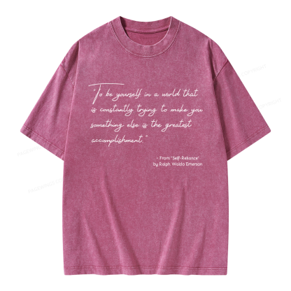 Pagewings A Quote About Individuality Unisex Washed T-shirt