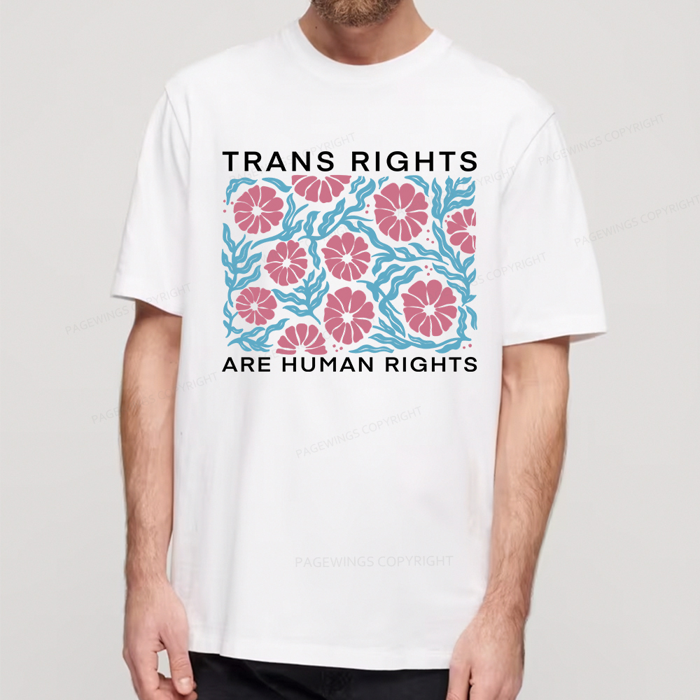 Pagewings Trans Rights Are Human Rights Unisex Classic T-shirt