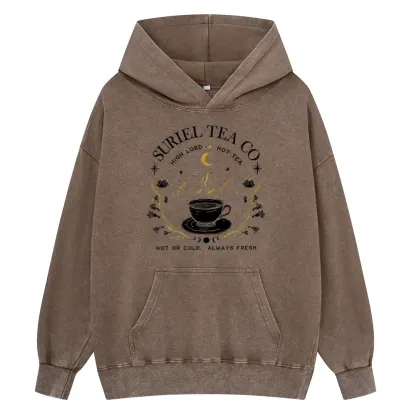 Pagewings Suriel Tea Co Unisex Washed Hoodie