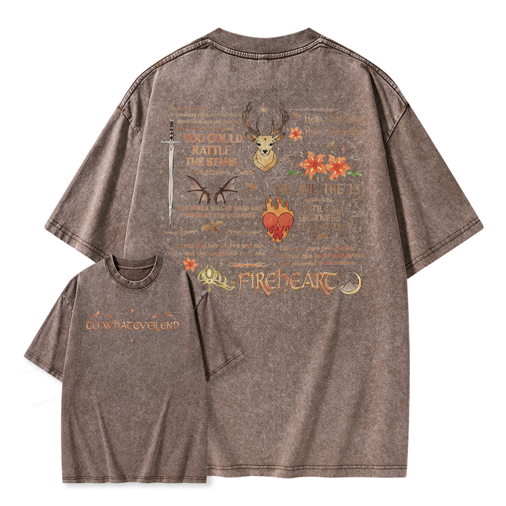 Pagewings Fantasy Novel Lover Bookish Unisex Washed T-shirt