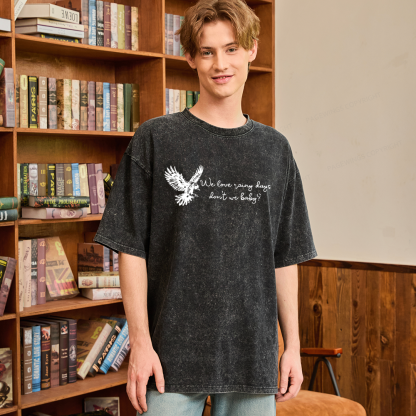 Pagewings Romance Book Nerd Unisex Washed T-shirt