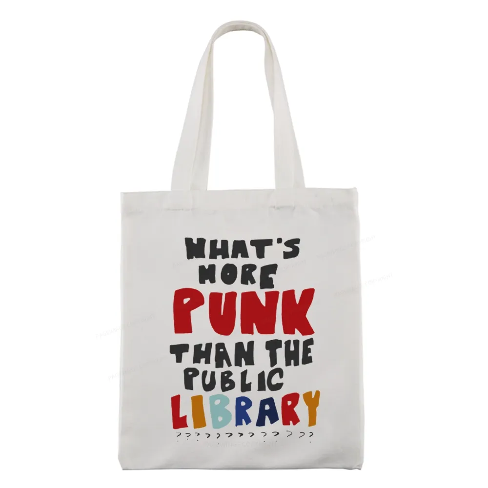 Pagewings What's More Punk Than The Public Library Tote Bag