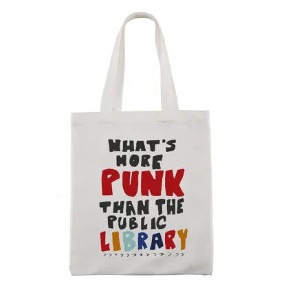 Pagewings What's More Punk Than The Public Library Tote Bag