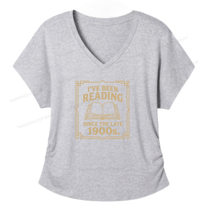 Pagewings I’ve Been Reading Soft Women's Modal V-neck T-shirt