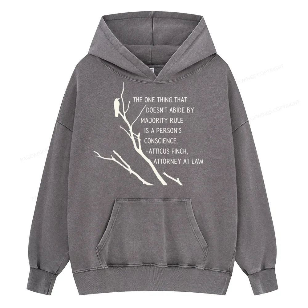 Pagewings To Kill a Mockingbird Unisex Washed Hoodie